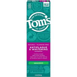 Tom's of Maine Oral Care Fluoride-Free Antiplaque & Whitening Toothpaste Spearmint 155.9g