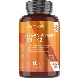 WeightWorld Vitamin D3 + K2 400 pcs
