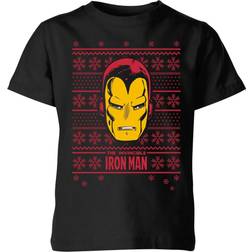 Marvel Iron Man Face Kids' Christmas T-Shirt 11-12