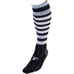 Precision Pro Hooped Football Socks Unisex - Black/White