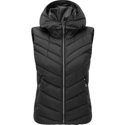 Dare2B Womens Complicate Warm Quilted Hooded Gilet Jacket - Black