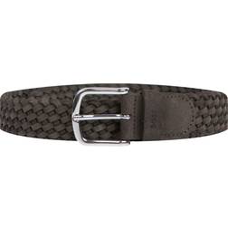 HUGO BOSS 'Woven' Leather Belt Dark