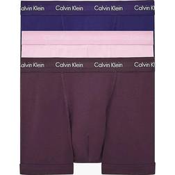 Calvin Klein Cotton Stretch Trunks 3-pack - Purple/Pink/Blue
