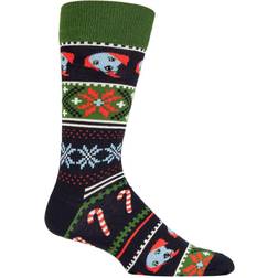 Happy Socks Holiday Sock - Navy/Green
