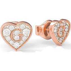 Guess G Shine Earrings - Rose Gold/Transparent