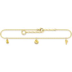 Thomas Sabo Chain Shell Anklet - Gold