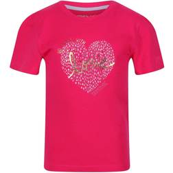 Regatta Childrens/Kids Bosley V Heart T-Shirt (11-12 Years) (Pink Fusion)