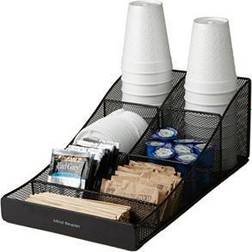 Mind Reader 7 Compartment Tea/Coffee Condiment Organizer, Black, COMP7MESH-BLK Thermo Jug