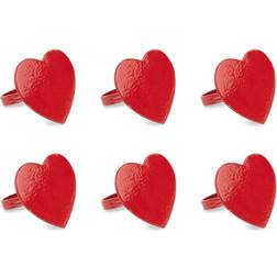 Design Imports Heart Napkin Ring 6pcs