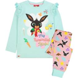 Bing Bunny Girls Characters Long-Sleeved Pyjama Set (2-3 Years) (Pink/Mint)