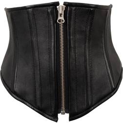 ZADO Leather Waist Cincher Corset Black M