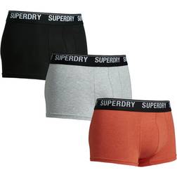 Superdry Multi Triple Pack Boxer Shorts 3-pack - Black/Orange/Grey