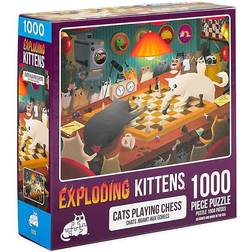 Exploding Kittens Cats Playing Chess 1000 Pieces