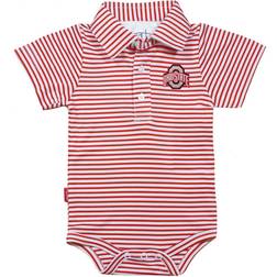 Garb Infant Scarlet/White Ohio State Buckeyes Carson Striped Short Sleeve Bodysuit
