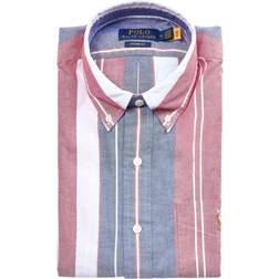 Polo Ralph Lauren Stripe Short Sleeve Oxford Shirt - Blue/Red