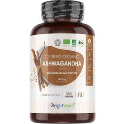 WeightWorld Ashwagandha With Organic Black Pepper 180 pcs