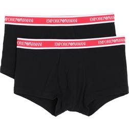 Emporio Armani Underwear Men's 3-Pack Boxer Monogram, Black/Black/Black