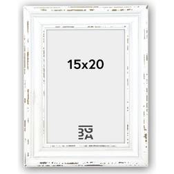 Zep SY968W Rivoli Wooden Picture Frame, Wood, Vintage Look, White, 15 x 20 cm Photo Frame
