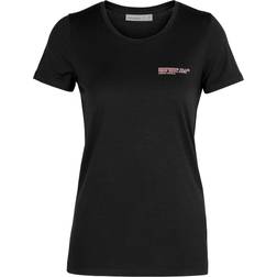 Icebreaker Women's Merino Tech Lite Low Crew T-shirt - Growers Club/Black