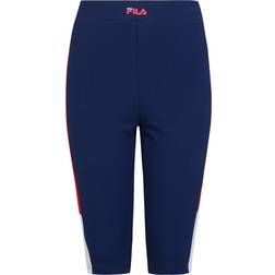 Fila Women's Basel Short Leggings Yoga, Medieval Blue-True Red-Bright White