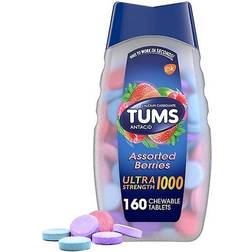 Tums Ultra Strength Heartburn Relief Chewable Antacid Tablets, Berry, 160 Count