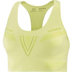 Salomon Elevate Move'On Bra W Sunny Lime/Heather Thermal Underwear & Base Layers