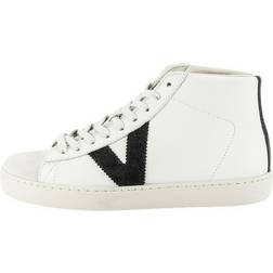 Victoria Women's high-top trainers with suede finish cap-toe, White