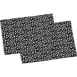 Marimekko Pikkuinen Unikko Pillow Case Black (76.2x50.8cm)