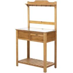 OutSunny Wooden Table Workstation