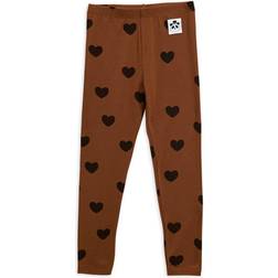Mini Rodini Basic Hearts Leggings - Brown (1000006816)