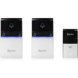 Byron 23415UK 100m Twin Plug-in Wireless Kinetic Doorbell set