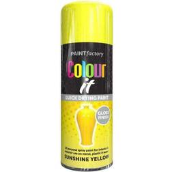 Rapide Paint Factory Colour It Primer Spray Paintl Sunshine Yellow Gloss Finish 400ml