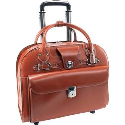 McKlein Edgebrook Leather Wheeled Laptop Briefcase