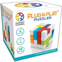 Smart Games Plug & Play Puzzler, 1 Player Puzzle Game with 48 Challenges, 6 Years