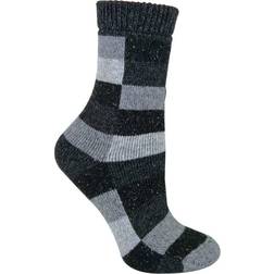 Sock Snob Ladies Checkered Wool Silk Blend Socks