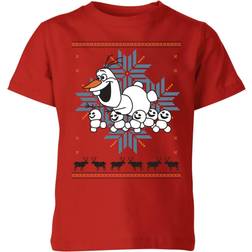 Disney Frozen Olaf and Snowmen Kids' Christmas T-Shirt 7-8