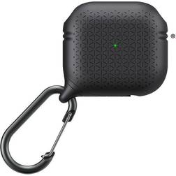 Catalyst Vibe Series Waterproof and Drop Proof Case for AirPods 3, with Premium Carabiner, Compatible Wireless Charging (Stealth Black)