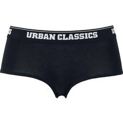 Urban Classics Ladies Logo Panty Double Pack - Black