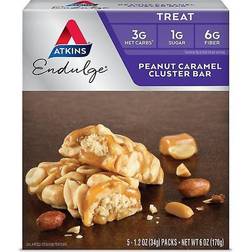 Atkins Endulge Bar Peanut Caramel Cluster 5 Bars 1 pcs
