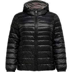Only Curvy Short Quilted Jacket - Black/Black