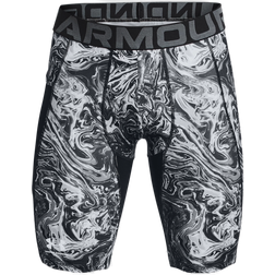 Under Armour HeatGear Long Printed Shorts Men - Pitch Gray/White