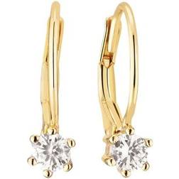 Sif Jakobs Rimini French Hook Earrings - Gold/Transparent