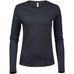 Tee jays Womens/Ladies Interlock Long-Sleeved T-Shirt (3XL) (Black)