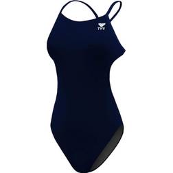 TYR Women's Lapped Cutoutfit Solid Swimsuit - Navy