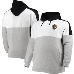 Profile Men Black/Heathered Gray New Orleans Saints Big & Tall Team Logo Pullover Hoodie