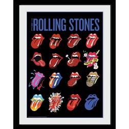 GB Eye The Rolling Stones Tongues Framed Collector Print Framed Art