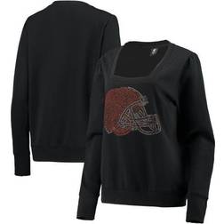 Women's Cuce Cleveland Browns Winners Square Neck Pullover Sweatshirt