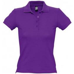 Sol's Women's People Pique Short Sleeve Cotton Polo Shirt - Dark Purple