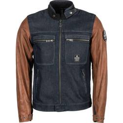 Helstons Winston Motorcycle Leather Jacket, blue-brown
