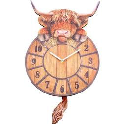 Nemesis Now Highland Tickin' Cow Wall With Pendulum Tail Wall Clock